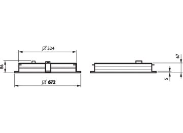 Dimension Drawing (without table) - RC468B 80S/TW9 DIA W67L67 VPC W3W2