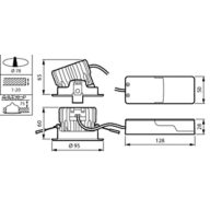  38 ° - 840 neutral white - Power supply unit - Push-in connector 3-pole - Aluminum
