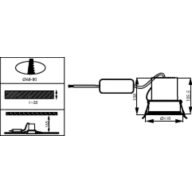 Dimension Drawing (without table) - RS350 G2 RC Rd D100 15W 40K 36D 1H