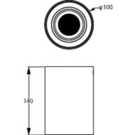 Dimension Drawing (without table) - RS350 G2 SF Rd D100 9W 40K 24D 1H