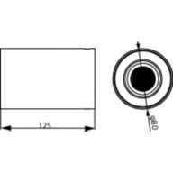Dimension Drawing (without table) - RS350 G2 SF Rd D80 7W 30K 24D 1H