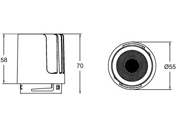 Dimension Drawing (without table) - RS378B P12 930 PSU-E WB M55 WP PRO