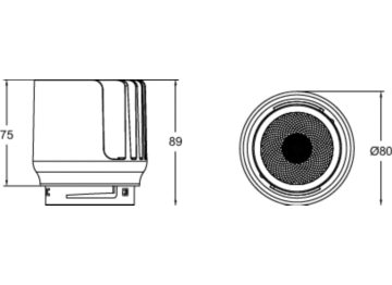 Dimension Drawing (without table) - RS378B P27 930 PSU-E WB M70 WP PRO