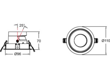 Dimension Drawing (without table) - RS378Z M70 D100 R-R AJ D M-WH PRO