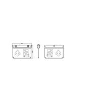 Dimension Drawing (without table) - EM132C Emergency Razor with up legend