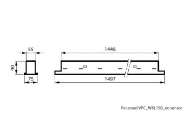 Dimension Drawing (without table) - RC531B 31S/940 DIA W8L150 VPC ELP3