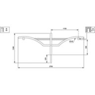 Dimension Drawing (without table) - JSP105 MBP-T 1150 60 RAL