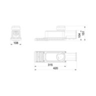 Dimension Drawing (without table) - BRP490 LED47/WW 30W DW2n PSA SP1 P5