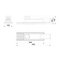 Dimension Drawing (without table) - BRP490L LED153/WW 100W DW2n PSA SP1 P5