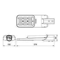 Dimension Drawing (without table) - BRP593 LED250/WW 150W DW2 PSA GC