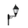 Square Lantern LED Post Top (S4x) 32 LED, 350mA, 3000K, Clear Globe, Type II