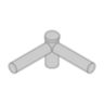 Steel Bracket, Spoke, Twin @ 90, 12" Spacing, 2-3/8" OD x 4" Length Tenon