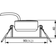 Dimension Drawing (without table) - SL052 SQ SPOT 070 4.2W 27K WH WV