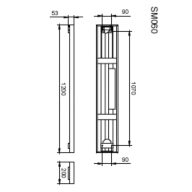 Dimension Drawing (without table) - SM060C LED34S/840 PSU W20L120 NOC