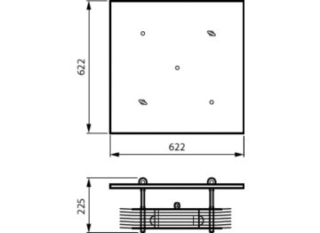 Dimension Drawing (without table) - SM355B 4xTUV PLS 9W HFM MR62