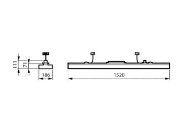 Dimension Drawing (without table) - SM970X 56S/840 DIA D/I MXO W19L152 WH