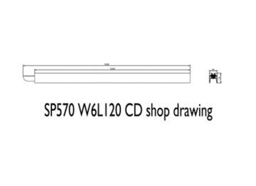 Dimension Drawing (without table) - SP570X LED40/940 L120W6 CD L1 W