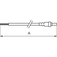 Dimension Drawing (with table) - InteGrade power cable 2.5m(98") white