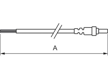 Dimension Drawing (with table) - InteGrade power cable 1m(39") white