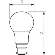 Dimension Drawing (with table) - CorePro LEDbulb ND 8-60W A60 B22 827