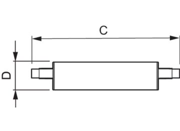 Dimension Drawing (with table) - CorePro R7S 118mm 14-100W 830 D