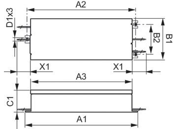 Dimension Drawing (with table) - XITANIUM 100W 0.7A PROG+ GL-Z sXt
