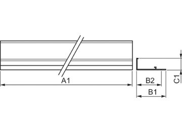 Dimension Drawing (with table) - InteGrade profile 2000mm(79") F style