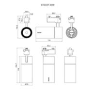 Projector 30W Dimensional Drawing