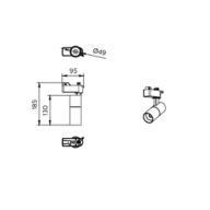 Dimension Drawing (without table) - ST033T G2 LED8/930 10W I WB WH CN