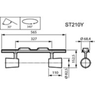 Dimension Drawing (without table) - ST210Y 27S/830 DIA MB WH