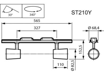 Dimension Drawing (without table) - ST210Y 39S/PW930 PSU MB WH
