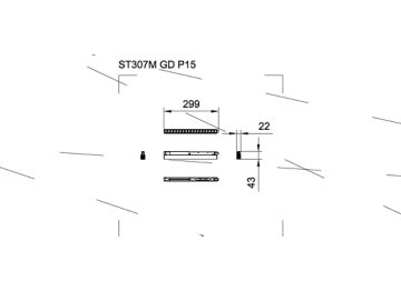 Dimension Drawing (without table) - ST298M Grid 15W 930 30D