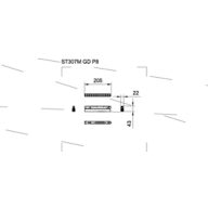Dimension Drawing (without table) - ST298M Grid 8W 930 30D