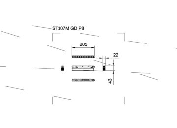 Dimension Drawing (without table) - ST298M Grid 8W 930 30D
