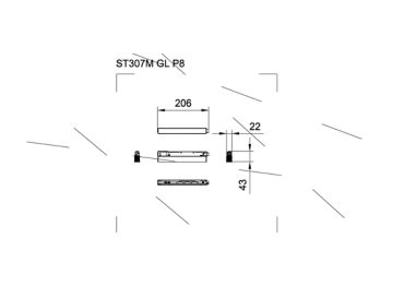 Dimension Drawing (without table) - ST298M L Flood 8W 930