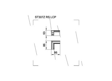 Dimension Drawing (without table) - ST298Z connector Horizontal Accessory