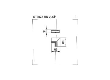 Dimension Drawing (without table) - ST298Z connector Vertical Accessory
