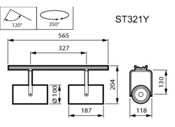 ST321Y Dimensional drawing