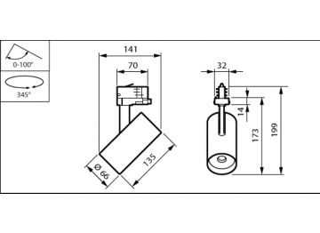 Dimension Drawing (without table) - ST705T 20S/PW930 PSU CLM30 WH