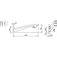 Dimension Drawing (without table) - JRB350 MBW 1400 RAL