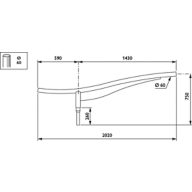 Dimension Drawing (without table) - JRB350 MBP-S 1400 60 RAL