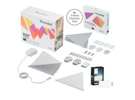 Wall panel triangle starter set (15 panels) + Philips Hue wall light module