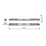 Dimension Drawing (without table) - WT198C LED40S/840 PSU L1200