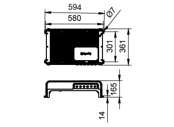Dimension Drawing (without table) - EVP632 L 220-240 820W PSD