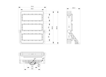 Dimension Drawing (without table) - BVP583 LED2007/757 1800W A55VWB V2R25BV