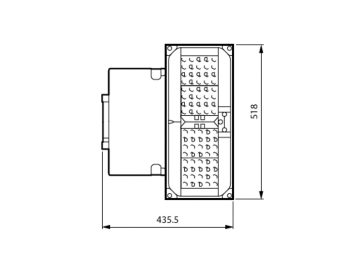 Dimension Drawing (without table) - BGP245 LED100-1P/740 PSD DM11P DGR C5M-H