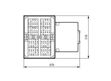 Dimension Drawing (without table) - BGP246 LED600-1P/740 PSD DM11P DGR C5M-H