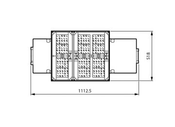 Dimension Drawing (without table) - BGP247 LED900-1P/740 PSD DM11P DGR C5M-H