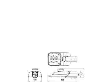 Dimension Drawing (without table) - BRP591 LED23/NW 15W DWP II PSD P7L8ANZ