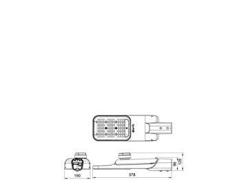 Dimension Drawing (without table) - BRP593 LED223/NW 138W DWV II PSDP7L15ANZ